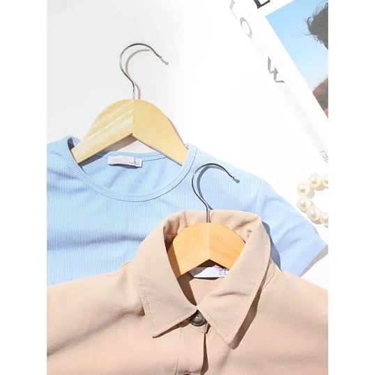 Вешалка-плечики WW_ Attache F6612N-8/LH001 дер,перек,выем,р48-50 нат.УП 8шт