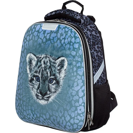 Ранец Basic Барс, 2 отд., эргоном. спинка, велюр