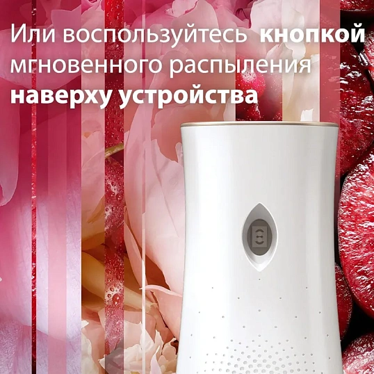 Освежитель воздуха автоматический Glade+смен.баллон Пион и сочн ягоды 269мл
