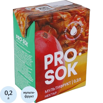 Нектар PRO SOK мультифруктовый 0,2л