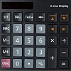 Калькулятор настольный ПОЛНОРАЗМ. Deli EM126,12-р,2стр,дв.пит,182х129мм,чер