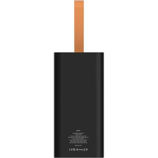 Внешний аккумулятор PERO PB10 60000 mAh,Li-Pol,output USB-C + 4USB-A,черный