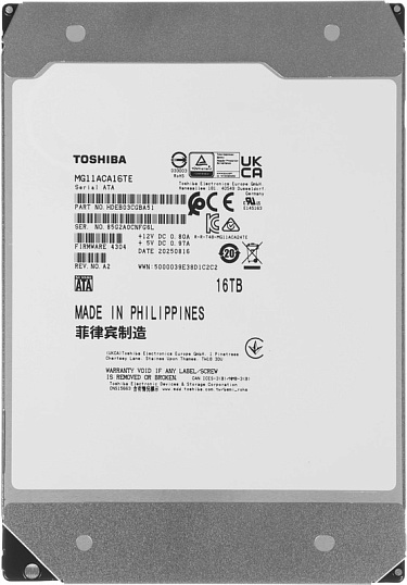 Жесткий диск TOSHIBA 16TB SATA 7200RPM (MG11ACA16TE)