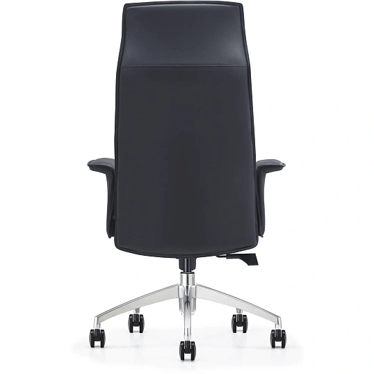 Кресло ЮФК Комус Мебель Easy Chair 503, экокожа, черный, алюминий