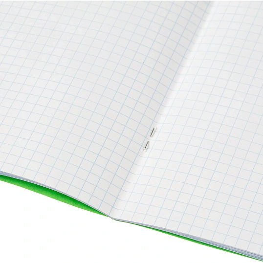 Тетрадь в зеленом офсете  18л.,  клетка, штука, внутр.блок 100% белизна