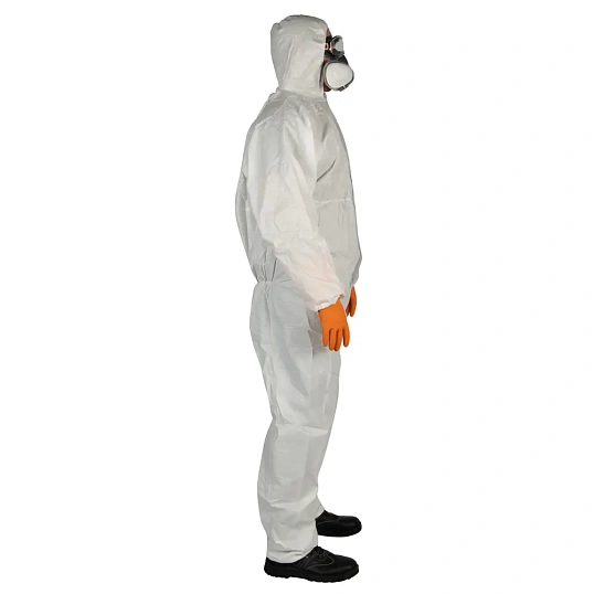 Комбинезон одноразовый (60г/м2)с кап.JetaSafety JPC50 Element Lite бел рXL