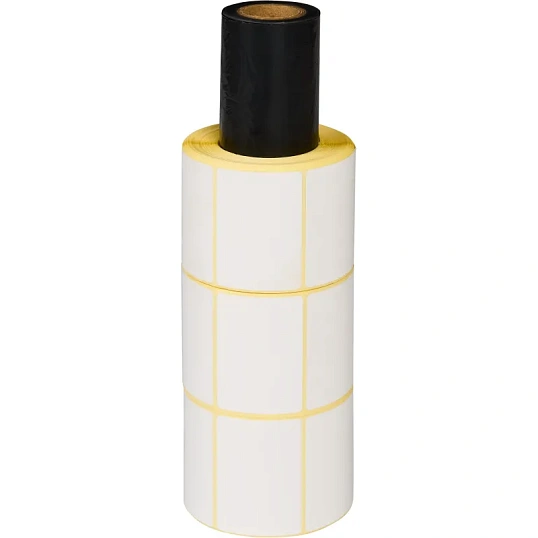 Термотрансферные этикетки ПГЛ 58х40 (4 шт.)+риббон WAX 60x100 в комплекте