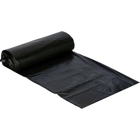Мешки для мусора ПВД 120л 25мкм 25шт/рул черные 70х110см_МВ0236