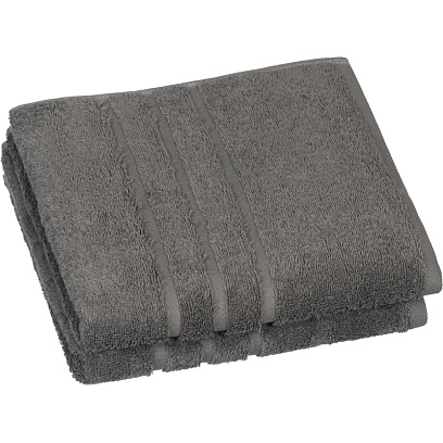 Полотенце махровое Luscan/бордюр 500г/м2, 50х90, серый, 2 шт/уп