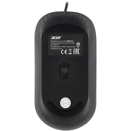 Мышь компьютерная Acer OMW122 black (1200dpi) USB(ZL.MCEEE.00V)