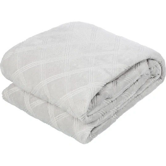 Плед микрофибра Luscan, фактура серый 200х220