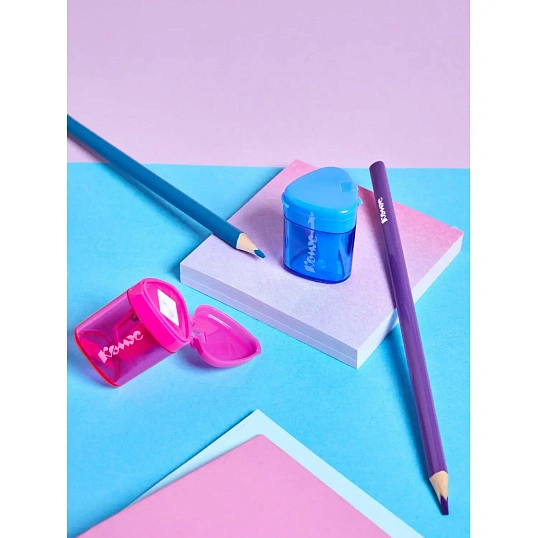 Точилка Комус Класс, 1 отверстие, с контейнером, в ассорт