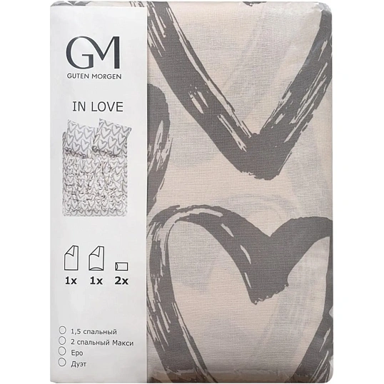 Постельное белье 2сп Макси  Бязь (нав.70х70-2шт),In love