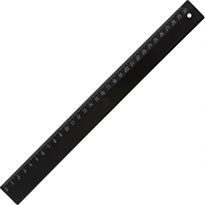 Линейка 30см Attache Economy пластик черная