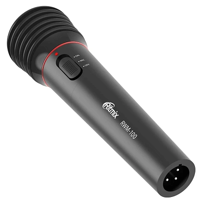 Микрофон RITMIX RWM-100 black, проводн/беспроводн, XLR-Jack 6.3, кабель 3м