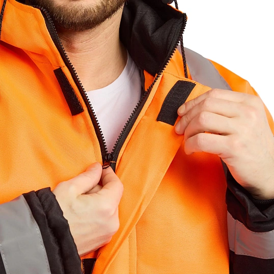 Костюм рабочий зимний муж. зд01-КПК оранж./черн. 64-66)182-188