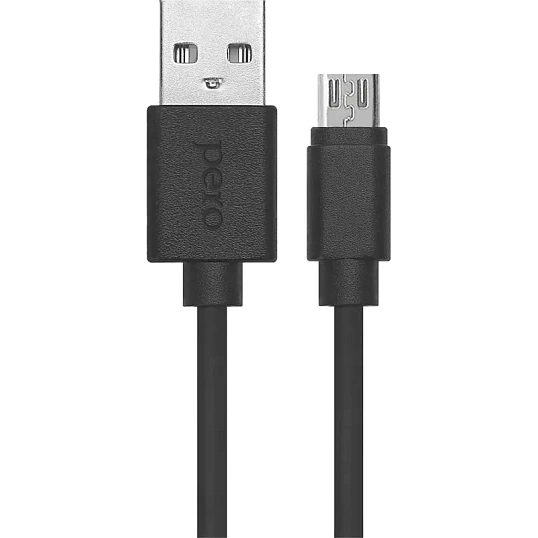 Кабель PERO, DC-03, micro-USB, 2.5А, 2м, Fast charge, черный