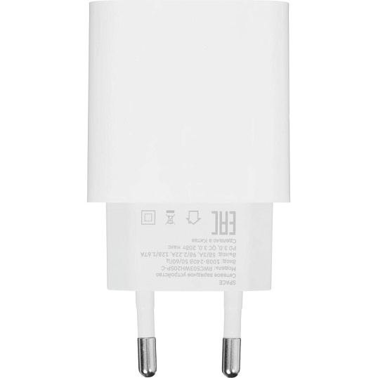 Зарядное устройство сетевое 20W USB-C/USB-C RocketSp.Combo(RWCC506WH20CC-C)