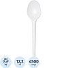 Ложка одноразовая чайная белая, 12,2 см, PS, 4500  шт/кор