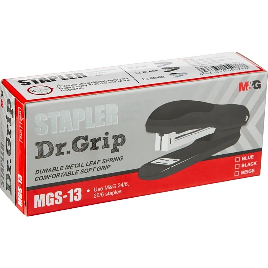 Степлер M&G N24/6, на 20 л, Comfort, металл, пластик, каучук, в ассорт