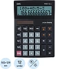 Калькулятор настольный ПОЛНОРАЗМ. Deli EM126,12-р,2стр,дв.пит,182х129мм,чер