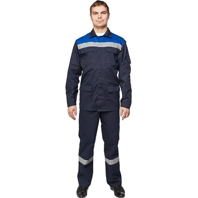 Костюм рабочий летний муж л05-КПК син/вас (р.64-66) 170-176 (Арсенал-СП)