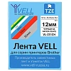 Картридж Vell VL-231CH(с чипом, 12 мм, черный на белом) PT-100E/100ECH/D200