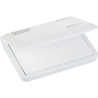 Подушка штемпельная настольная Make1 белая 9х5см