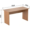 Стол письменный Easy LT Оптима 1350х590х740 орех new 16/16