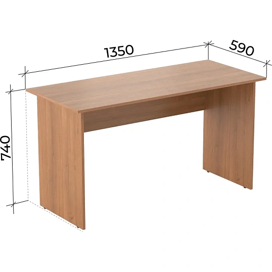 Стол письменный Easy LT Оптима 1350х590х740 орех new 16/16