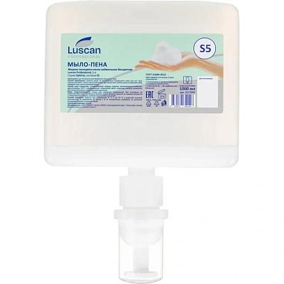 Картридж с жидким мылом пенное нейтральное Luscan Prof Optima S5, 1л