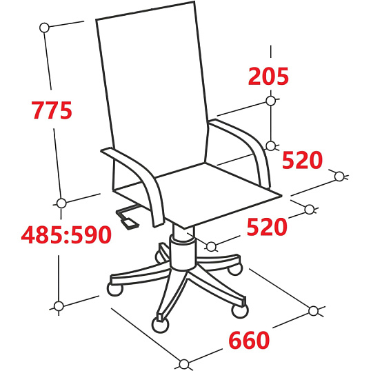 Кресло BN_SH_EChair-565 TW сетка/ткань бежевый, хром