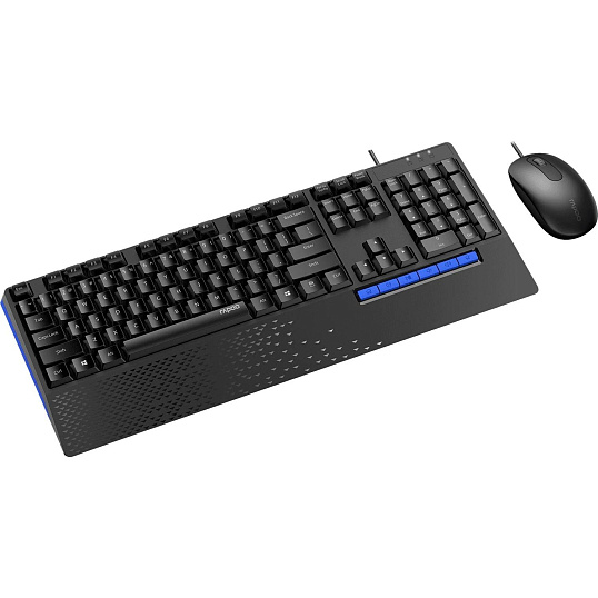 Набор клавиатура+мышь RAPOO проводная NX2000, цвет - черный