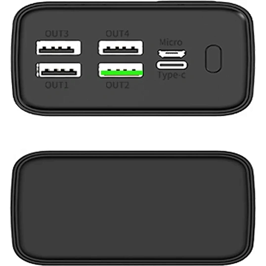 Внешний аккумулятор PERO PB07 30000 mAh,Li-Pol,output USB-C + 4USB-A,белый
