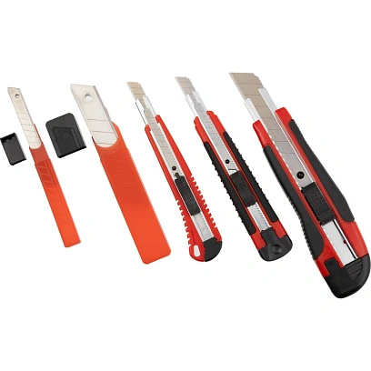 Набор ножей Attache 3 пласт. ножа 9, 18 мм с запас. лезвия