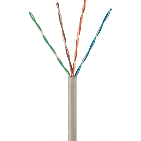 Кабель BigTech BT-CECR-012 CCA UTP 4 пары, кат.5e AWG25 PVC 100м сер