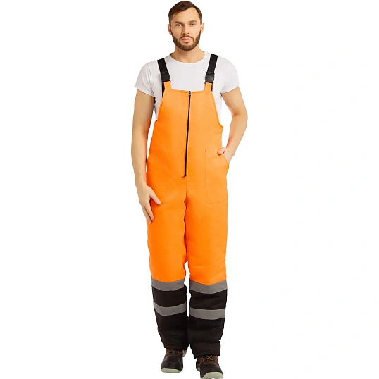 Костюм рабочий зимний муж. зд01-КПК оранж./черн. 64-66)182-188