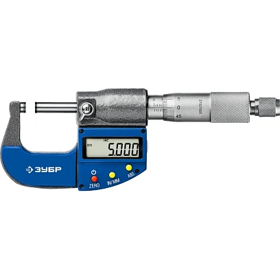 Микрометр цифровой гладкий ЗУБР  МКЦ 25, 0 - 25 мм (34482-25)