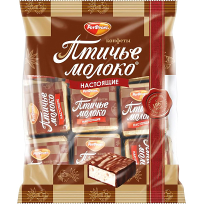 Конфеты шоколадные Рот Фронт Птичье молоко сливочно-ванильн., 225г