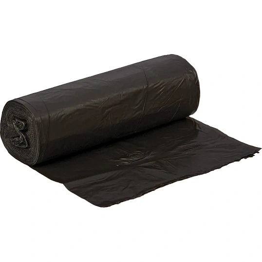 Мешки для мусора ПНД 60л 11мкм 15шт/рул черные 58x68см Гранит