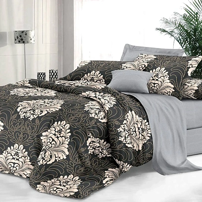 Постельное белье 1,5сп,Сатин наб. (нав.70х70-2шт) 141 Диона