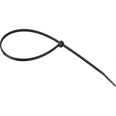 Хомут стяжка нейлоновая TOPFORT 4х250 (3,6х250 мм) чёрный 100 шт/уп