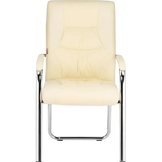 Конференц-кресло BN_TQ_Echair-807 VPU-1 кожзам бежевый, хром