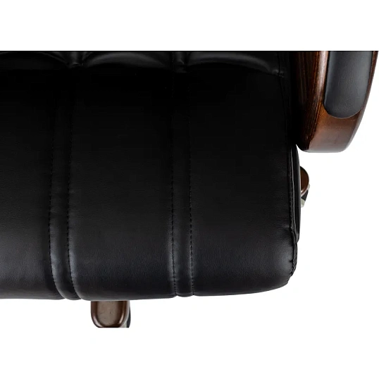 Кресло VB_ Бюрократ T-9932W-LOW-Eco черн. экокожа низ.спин крест.мет/дерево