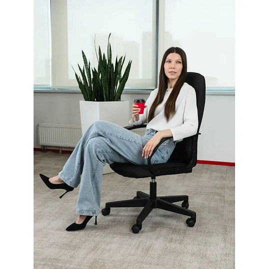 Кресло VB_Echair-660 ТC ткань черный пластик