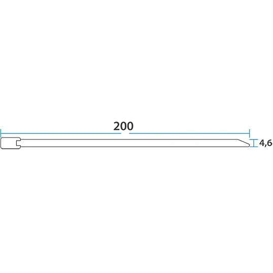 Хомут стяжка кабельная стальная 200x4,6мм REXANT (100 шт/уп) 07-0208-100