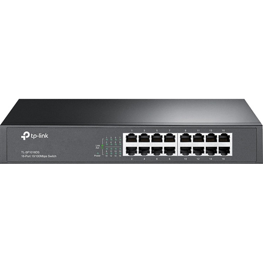 Коммутатор TP-Link TL-SF1016DS (L2) 16x100Мбит/с неуправляемый