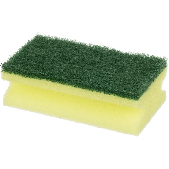 Губки для мытья посуды Т125 д/сложных загрязнений 130х70х45 желтые 8шт/уп