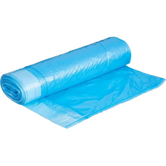 Мешки для мусора ПНД 120л 14мкм 10шт/рул син 70х80см Комус/Luscan Bio с зав