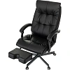 Кресло VB_EChair 624 PU PM черный эко.кожа  подст.для ног